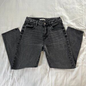 PacSun Black High Waist Loose Fit Baggy Cotton Mom Jeans | Size 4/26